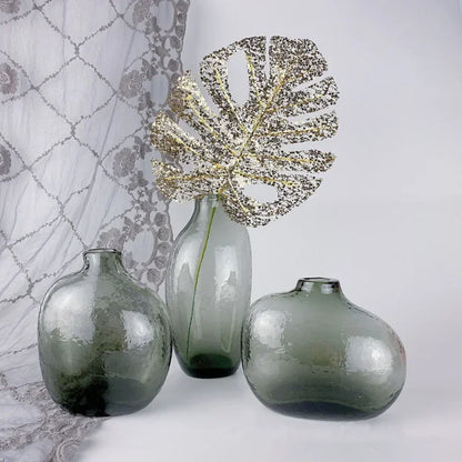 Geometric Zen Glass Vase for Single Flower Arrangement - Vase