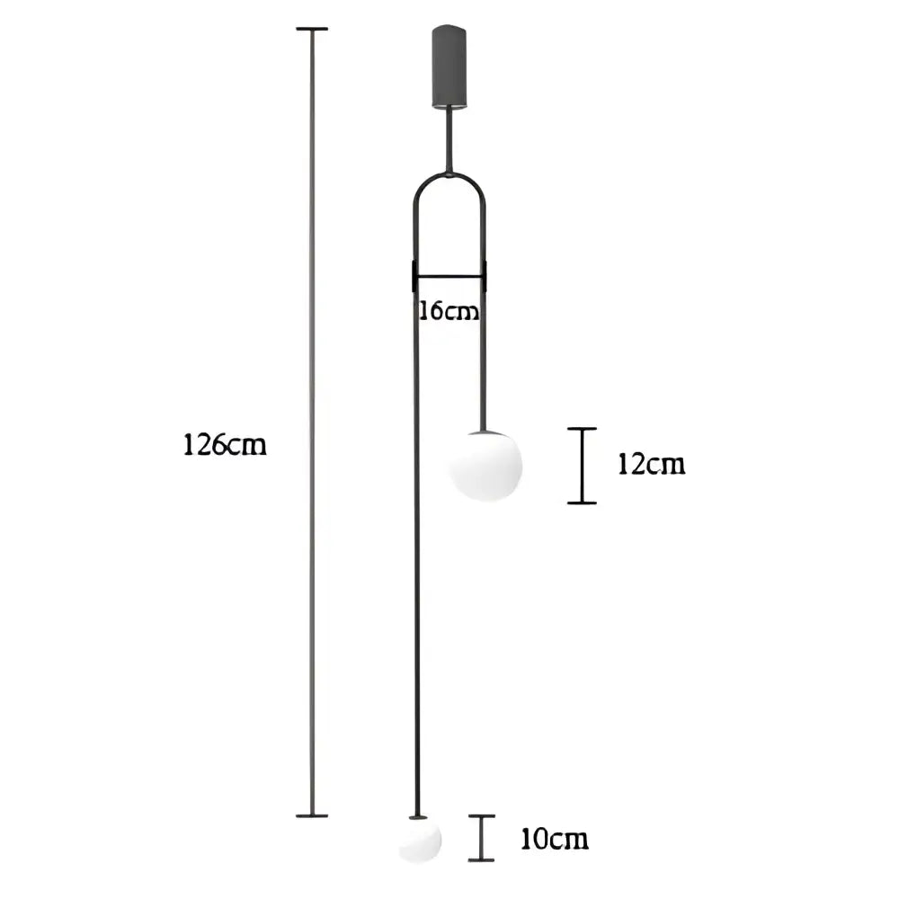 Minimalist white decorbites glass ball brass pendant light with metal frame and chain 126cm for restaurant and bedroom lighting