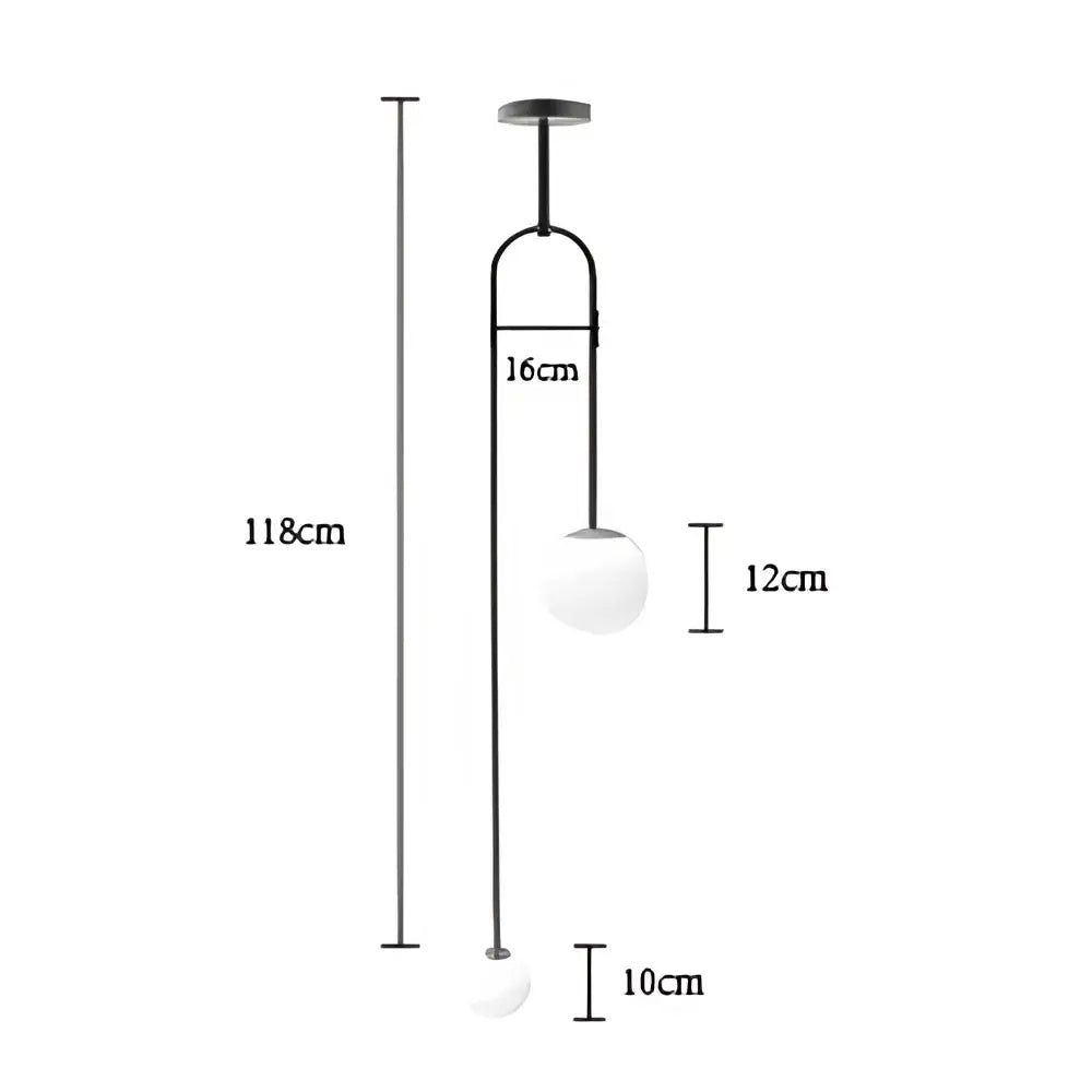 Decorbites glass ball pendant lights with sleek black metal frame and frosted glass spheres for restaurant and bedroom lighting