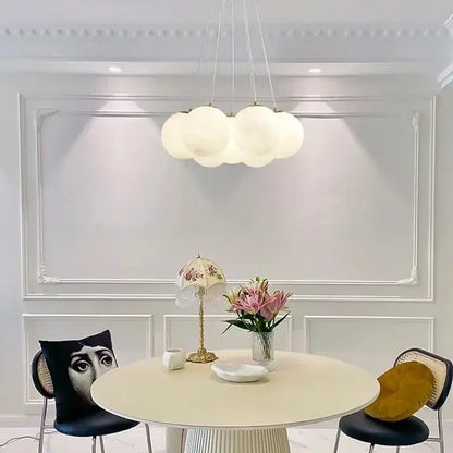 Cloud-shaped decorbites glass ball pendant lights with frosted glass globes and gold-toned hardware for ceiling decor