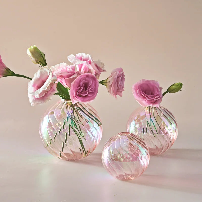 Glass Ball Vases Set for Home Decor - Vase