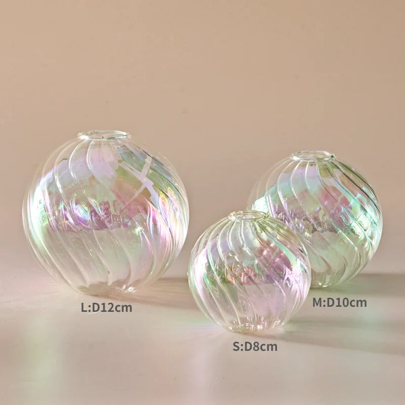 Glass Ball Vases Set for Home Decor - Vase