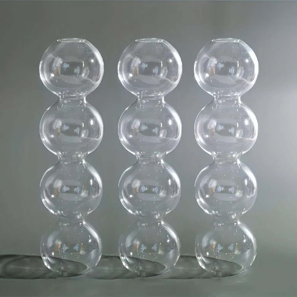 Glass Bubble Hydroponic Vase for Wedding and Home - M size 3pcs - Vase
