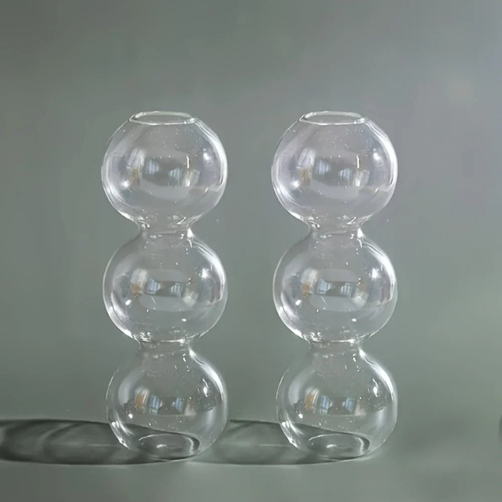 Glass Bubble Hydroponic Vase for Wedding and Home - S size 2pcs - Vase
