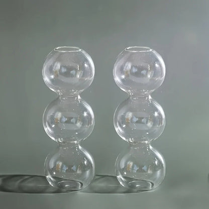 Glass Bubble Hydroponic Vase for Wedding and Home - S size 2pcs - Vase