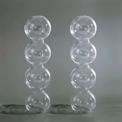 Decorbites glass bubble hydroponic vase with four clear glass spherical segments for wedding and home decor