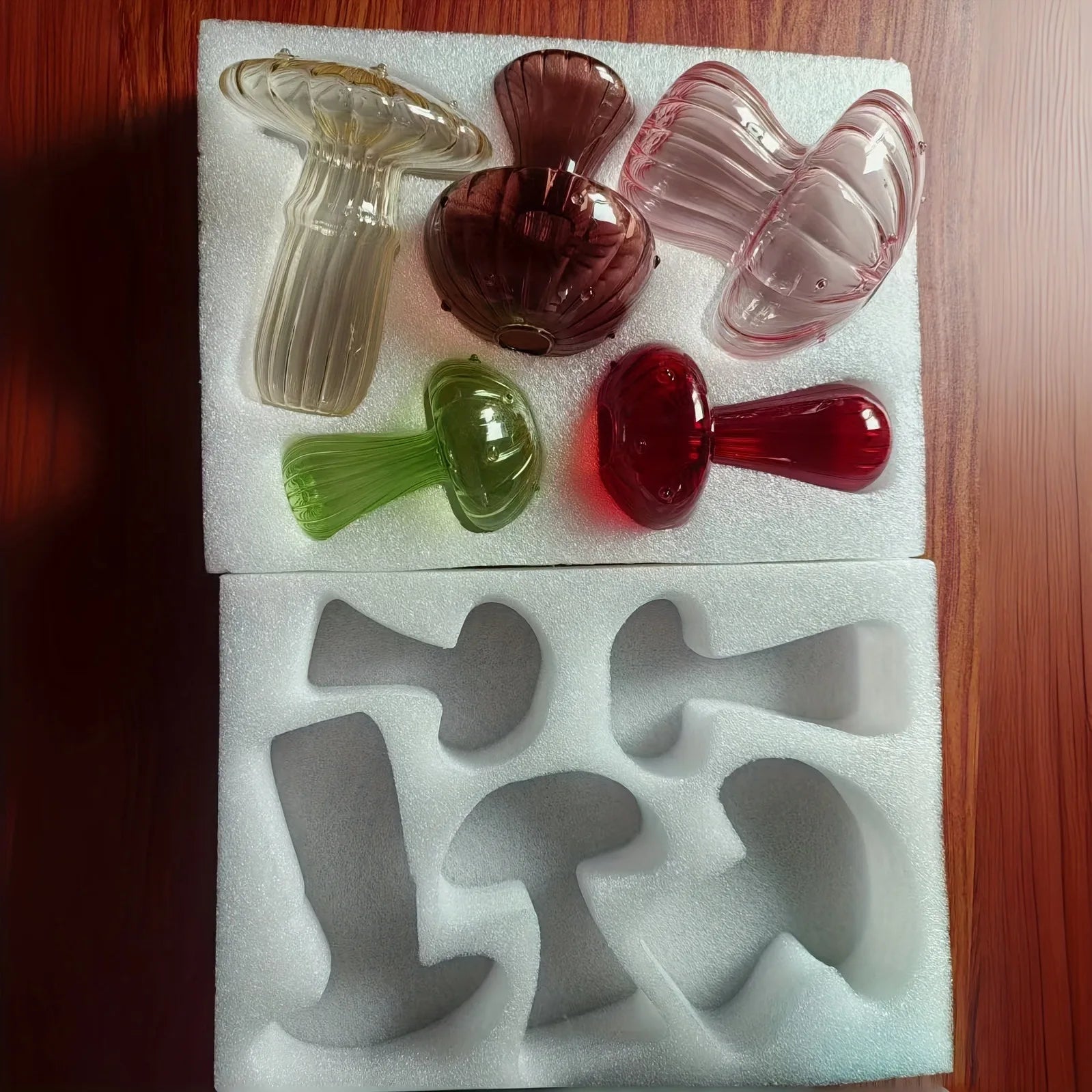 Glass Mushroom Hydroponic Planter for Home & Garden - Vase