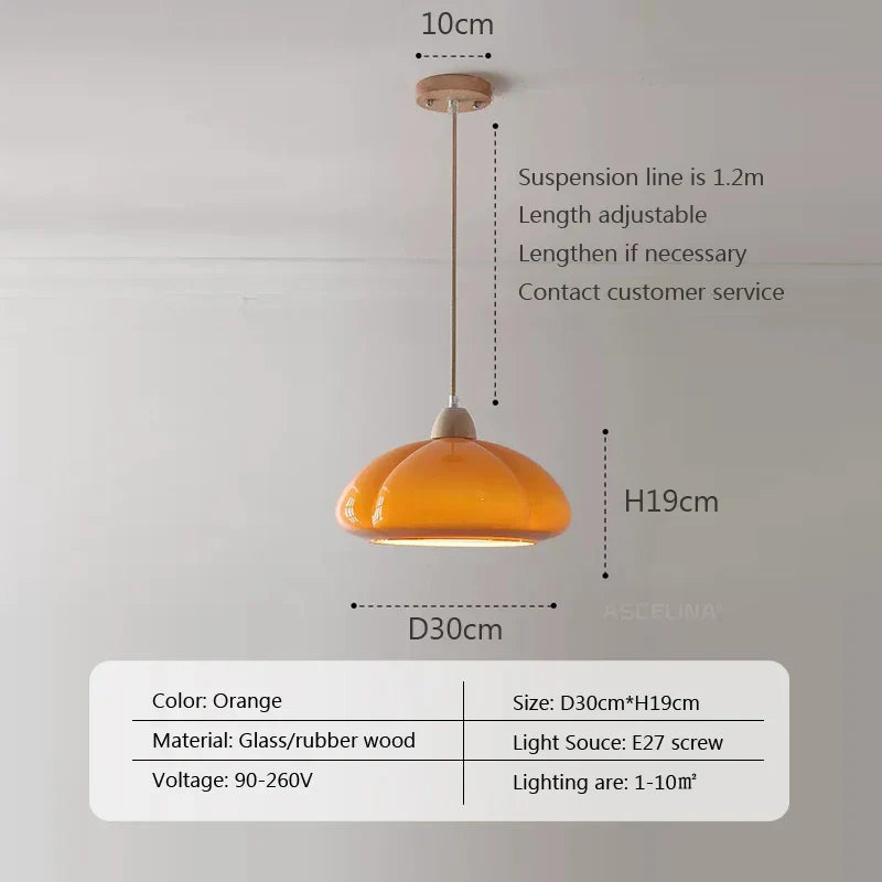 Glass Pendant Lamps - Orange