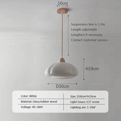 Glass Pendant Lamps - White