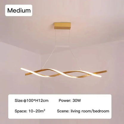 Decorbites™ gold-colored glass pendant lights with sleek twisted design and integrated led for modern home decor