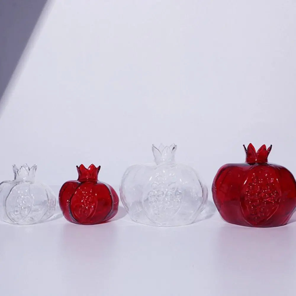 Glass Pomegranate Flower Vase Home Decor - Vase