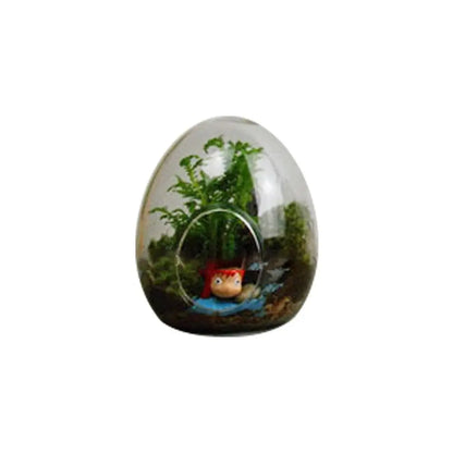 Glass Succulent Egg-shaped Terrarium - Vase