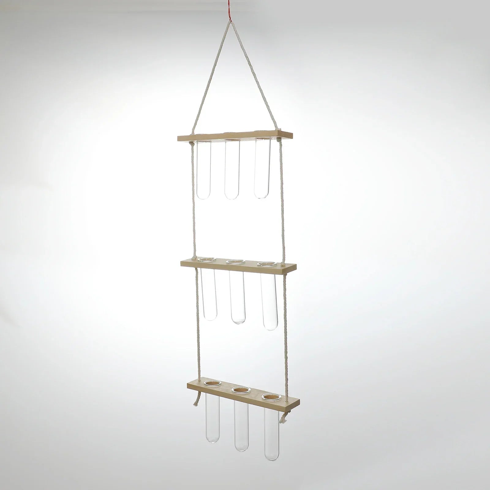 DecorBites™ Glass Wall Hanging Planters with Wooden Holder