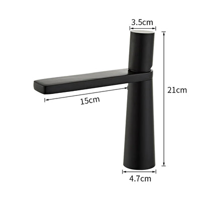 Black matte finish modern basin faucet featuring sleek minimalist design for bathroom sink by decorbites gold brass