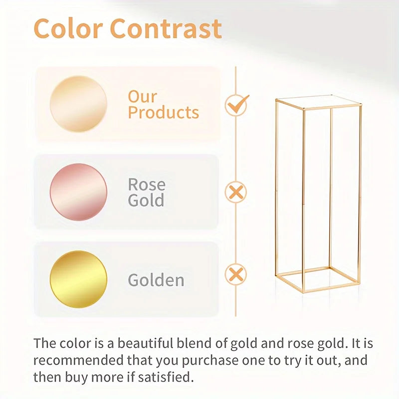 DecorBites™ Gold Metal Vase Set for Home Events