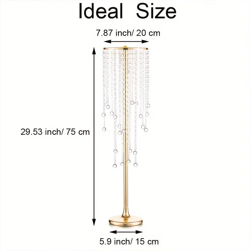 Gold Metal Vases Set Elegant 29.6’’ Height - Vase