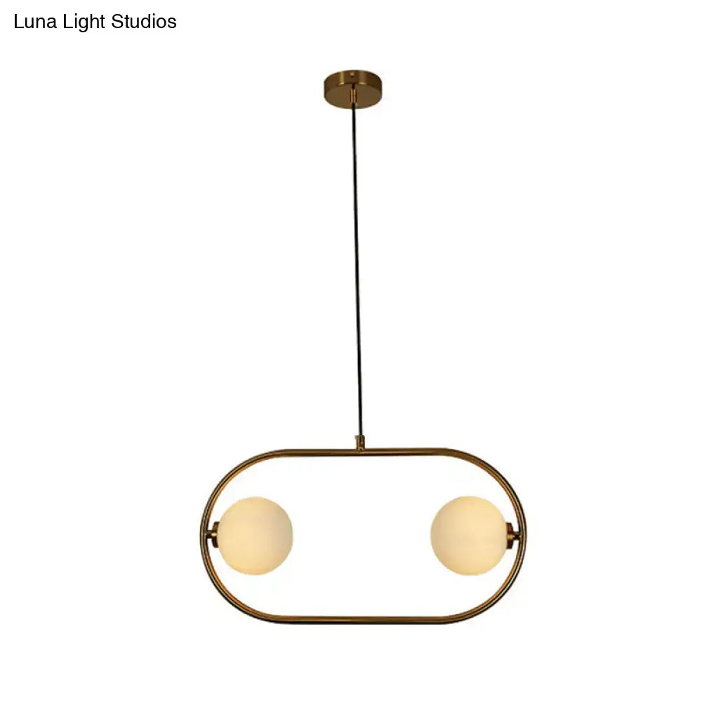 Modern globe hanging chandelier by decorbites gold with brass frame and frosted glass globes for bedroom lighting