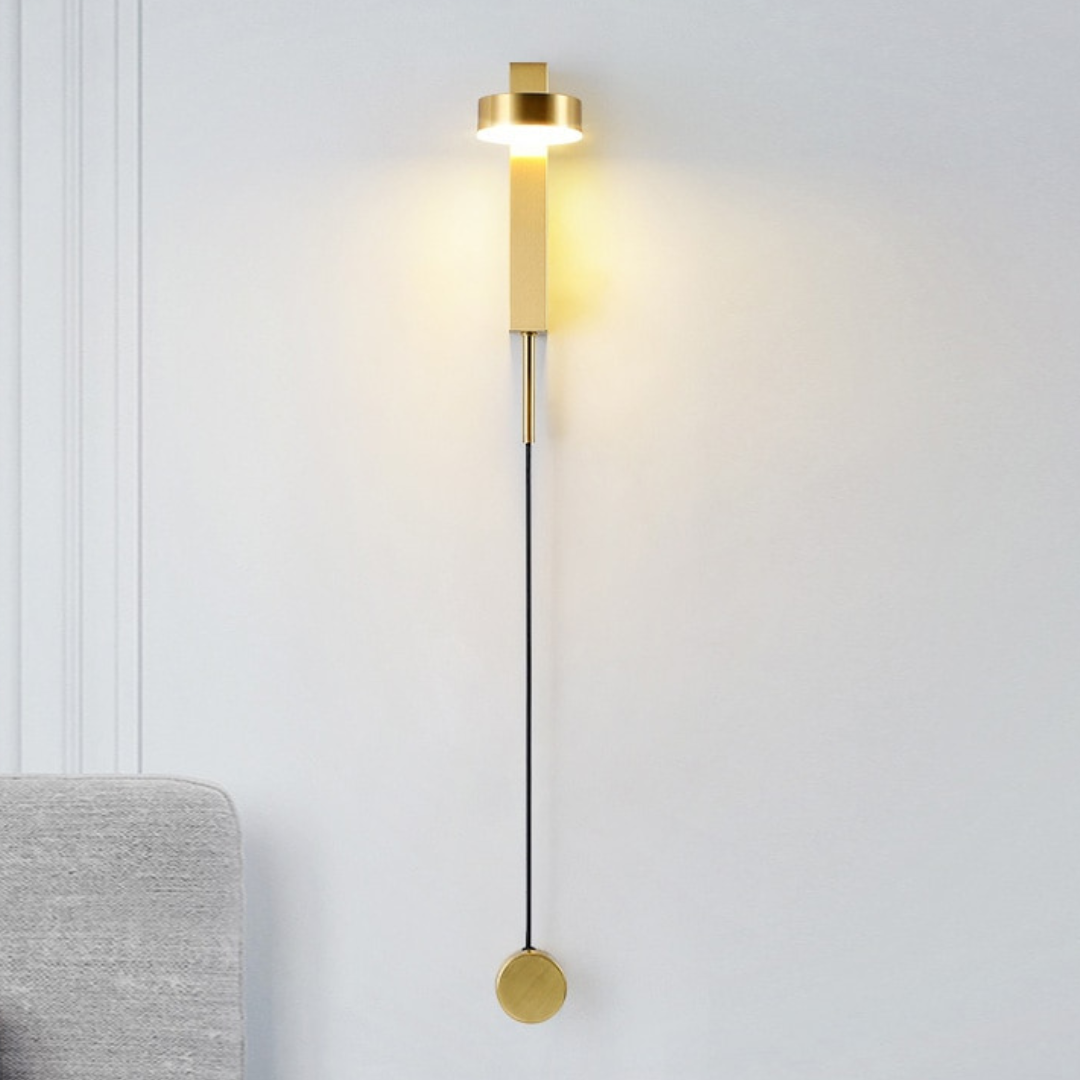 Gold Wall Lamp with Dimmer Switch
