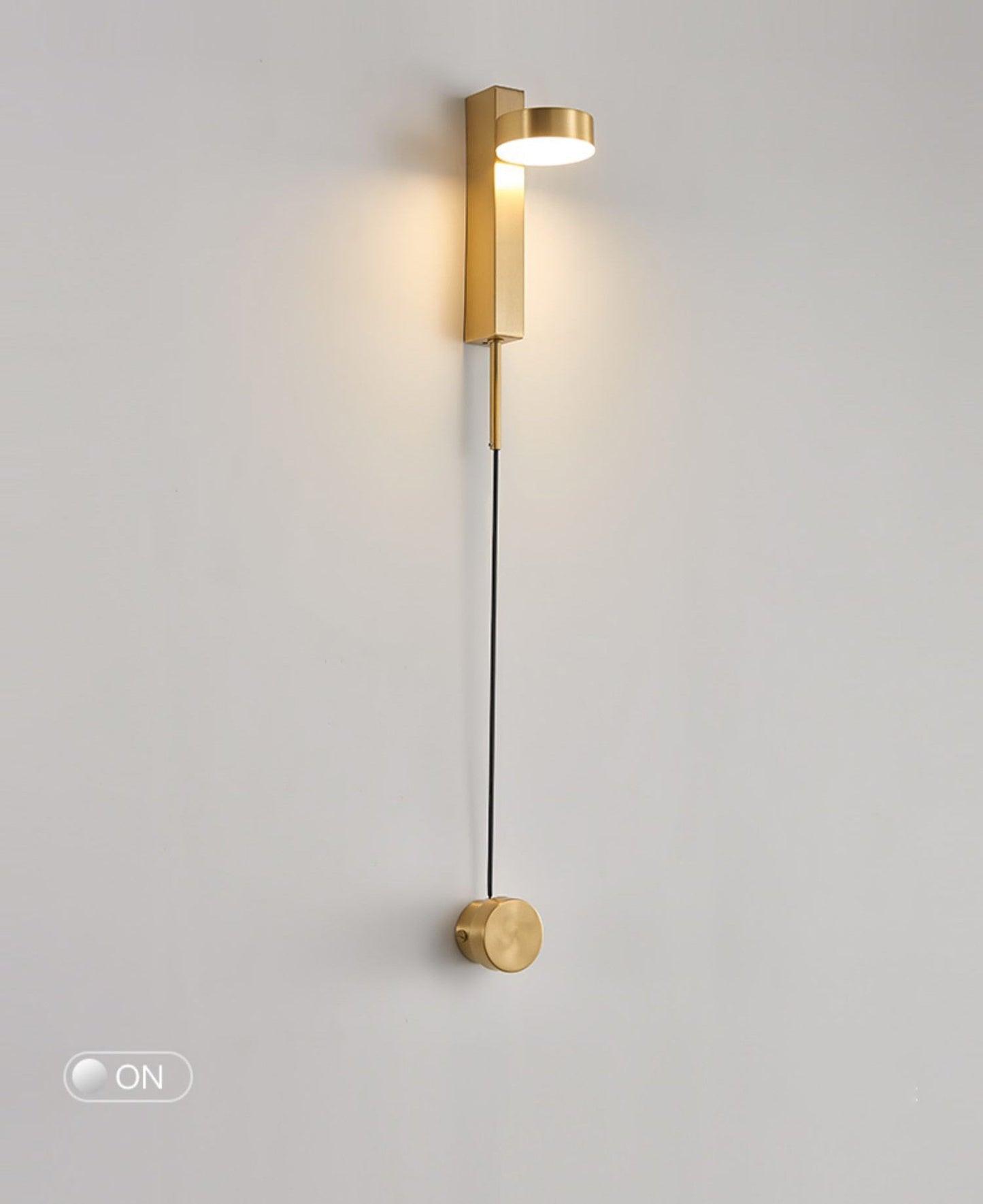 Gold Wall Lamp with Dimmer Switch