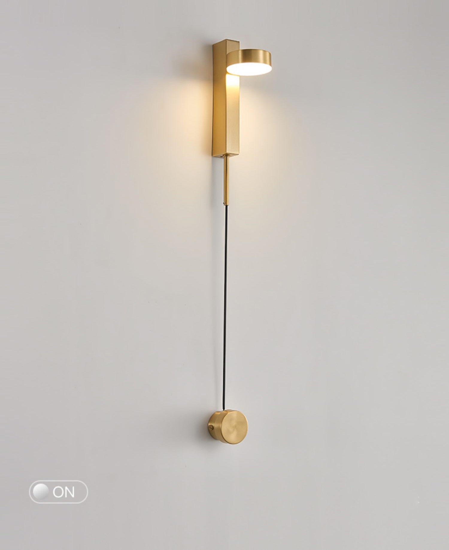 Gold Wall Lamp with Dimmer Switch