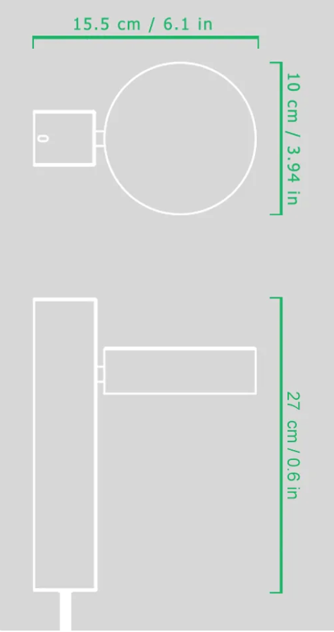 Gold Wall Lamp with Dimmer Switch