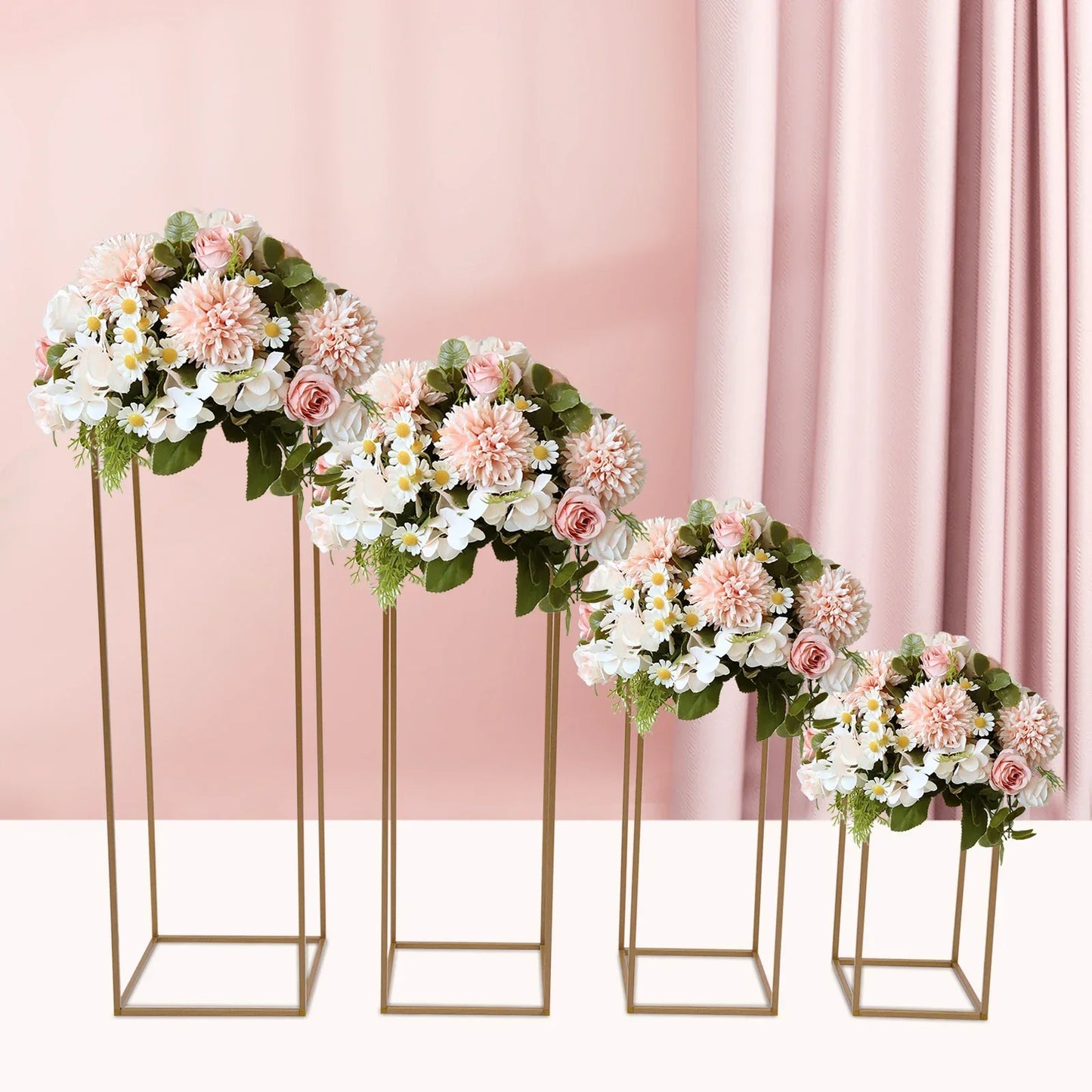 Gold Wedding Flower Vase Stand Set - Vase