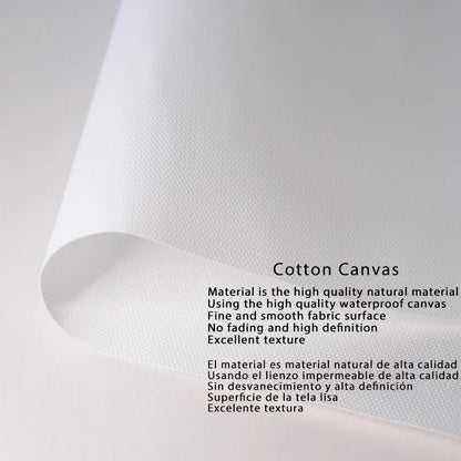 Green Plants Black Cat Canvas Wall Art - Posters