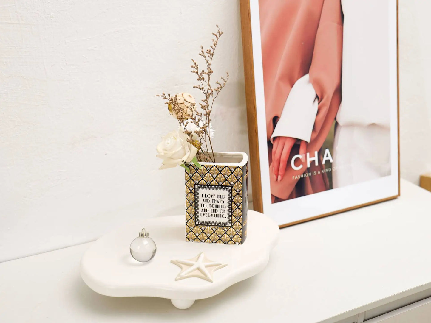 Hand-painted Flower Ceramic Vase - Home Decor - Vase