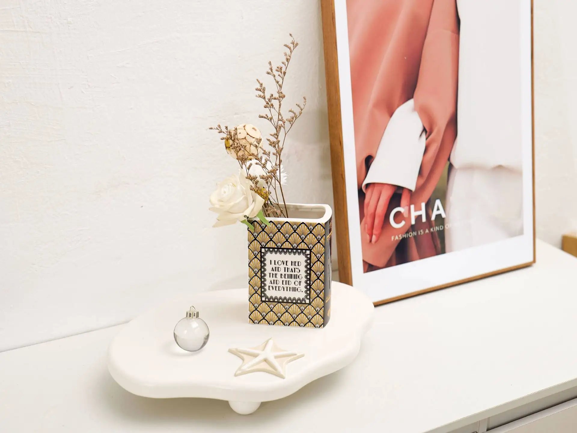 Hand-painted Flower Ceramic Vase - Home Decor - Vase