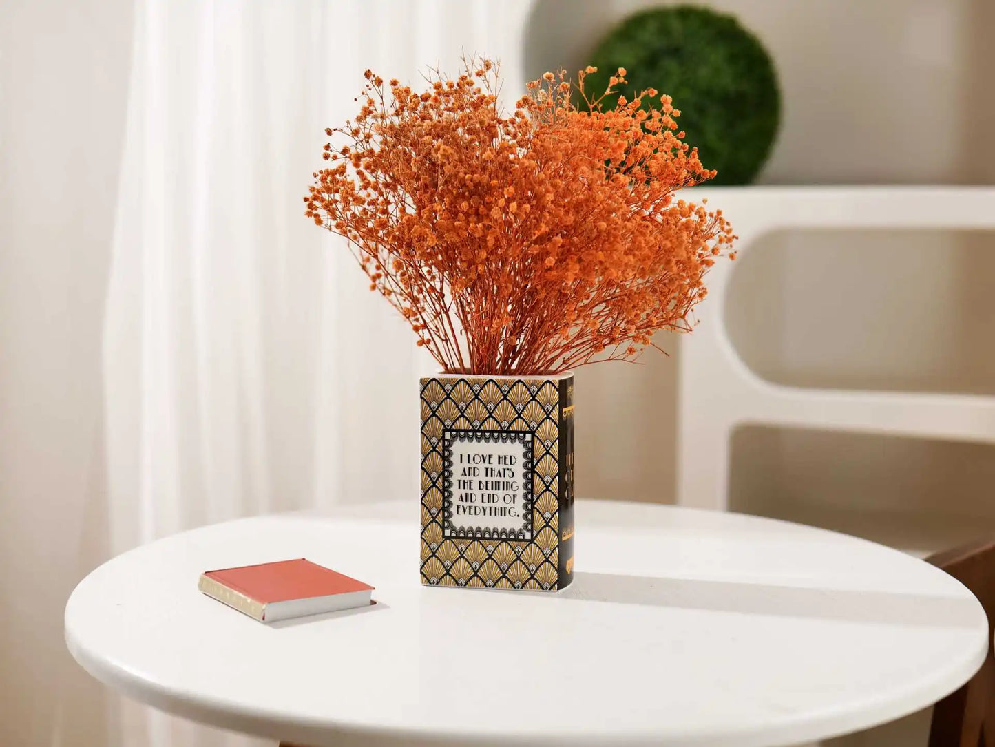 Hand-painted Flower Ceramic Vase - Home Decor - Vase