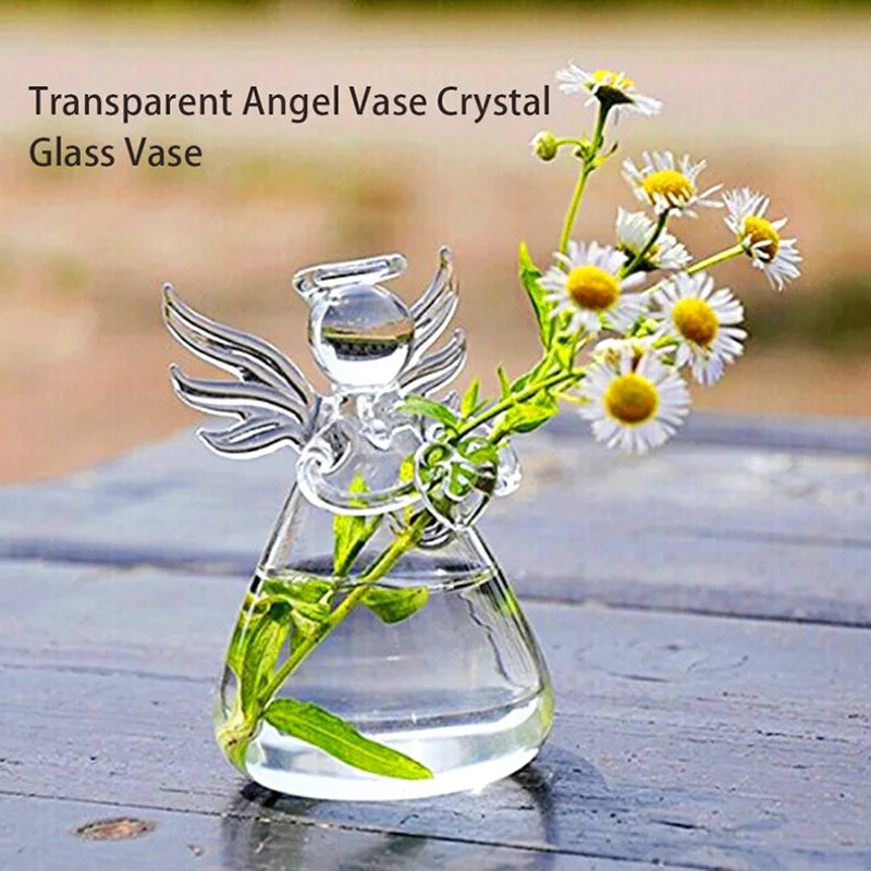 DecorBites™ Handmade Angel Glass Vase - Home Decor