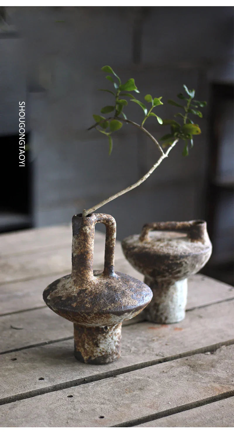 Handmade Ceramic Vase for Dried Flowers - Vase