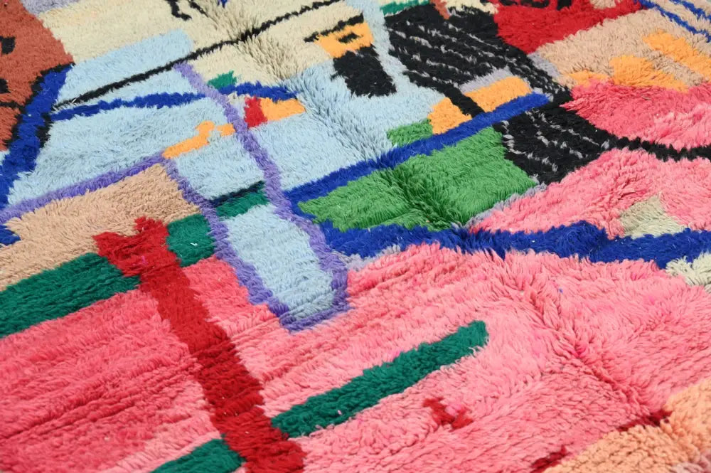 Handgewebter marokkanischer Azilal-Teppich - 244x147 cm - Marokkanische Teppiche