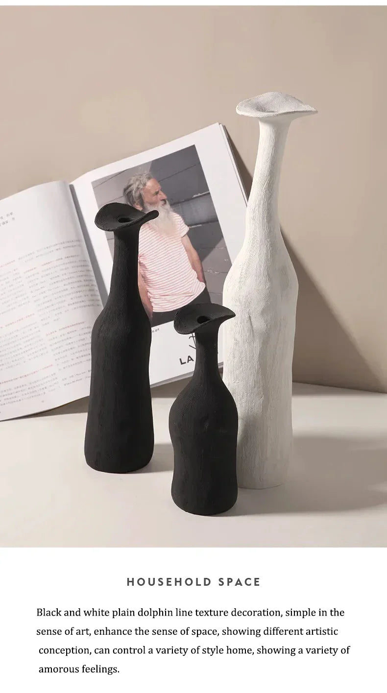 Handmade Nordic Ceramic Flower Vase for Luxury Home - Vase