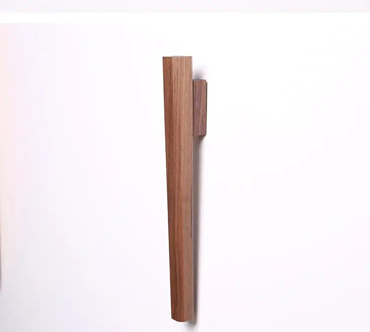 DecorBites™ handmade nordic wooden wall vase with a sleek solid wood minimalist brown handle for plants