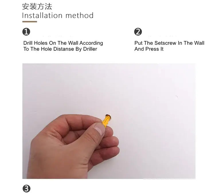 Yellow plastic wall mounting setscrew on the back of a handmade nordic solid wood wall vase for plants by DecorBites