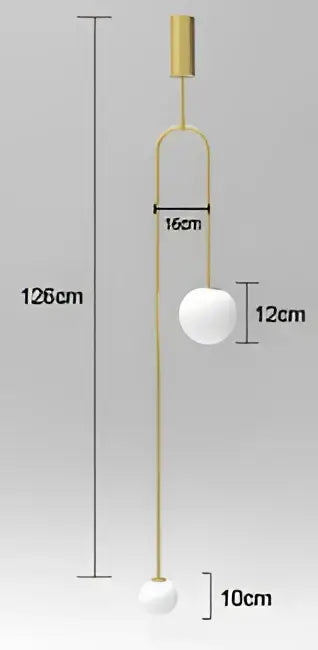 DecorBites™ gold-toned hanging lights with two white glass globes offer versatile lighting options with elegant gold finishes