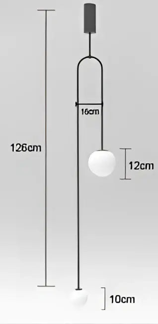 DecorBites hanging lights feature a minimalist black metal pendant with two white glass globes and versatile lighting options