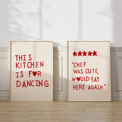 Heart Quote Kitchen Wall Art Painting - Posters