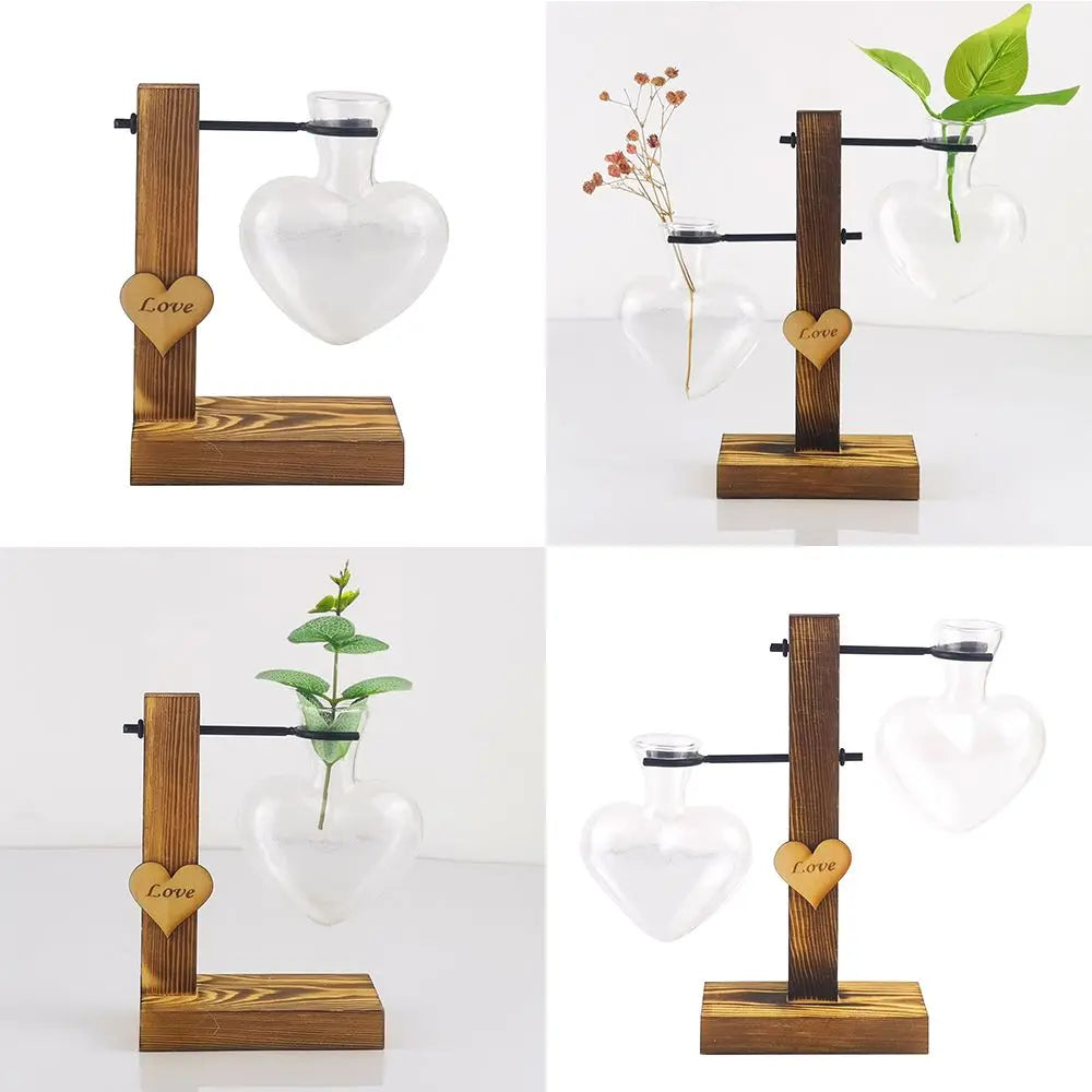 Heart Shape Hydroponic Glass Vase - Home Decor - Vase