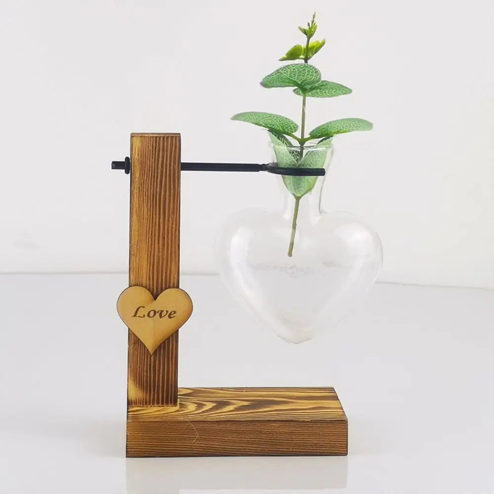 Heart Shape Hydroponic Glass Vase - Home Decor - Vase