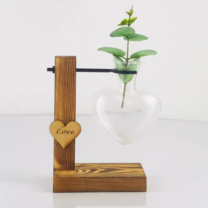 Heart Shape Hydroponic Glass Vase - Home Decor - Vase