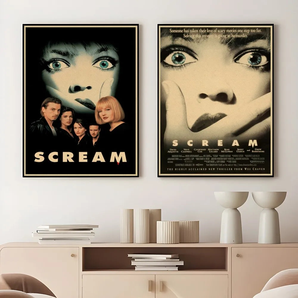 Horror Movie Retro Poster Wall Art - Posters
