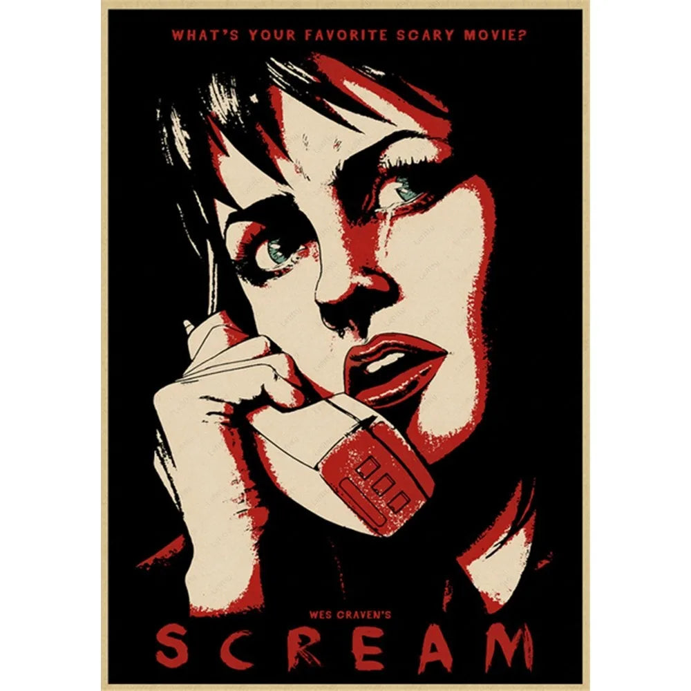 Horror Movie Retro Poster Wall Art - z12 / 30X40cmNoframe - Posters