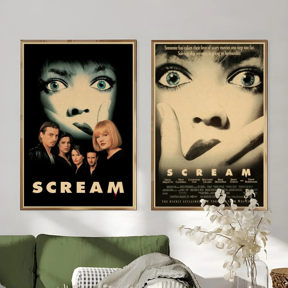 Horror Movie Retro Poster Wall Art - Posters