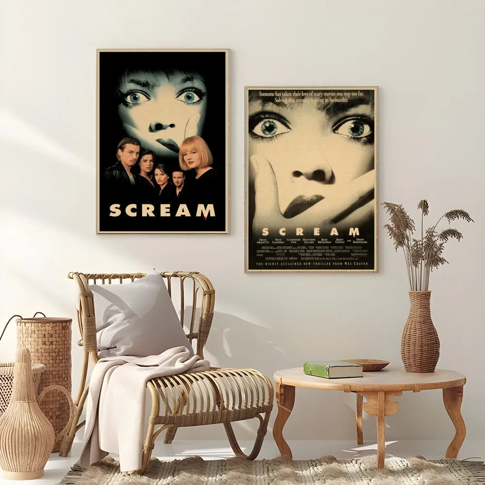 Horror Movie Retro Poster Wall Art - Posters