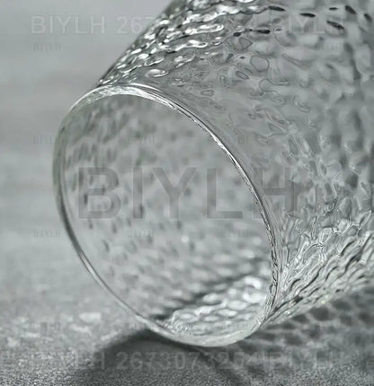 Clear glass flower pots set of 2 with textured hammered surface by decorbites hydroponic glass flower pots