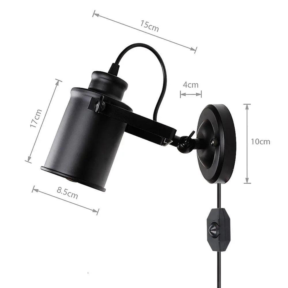 Industrial Plug In Wall Sconce