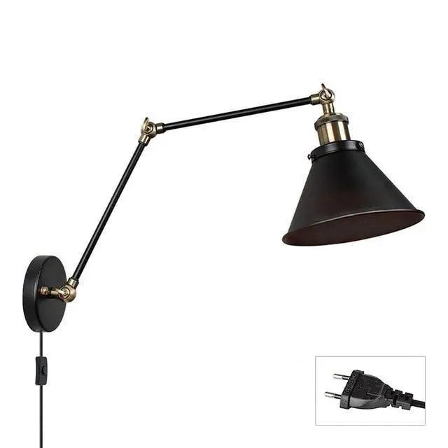Industrial Plug In Wall Sconce - EU Plug