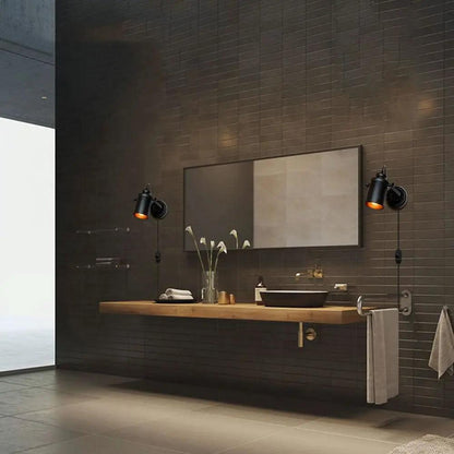 Industrial Plug In Wall Sconce